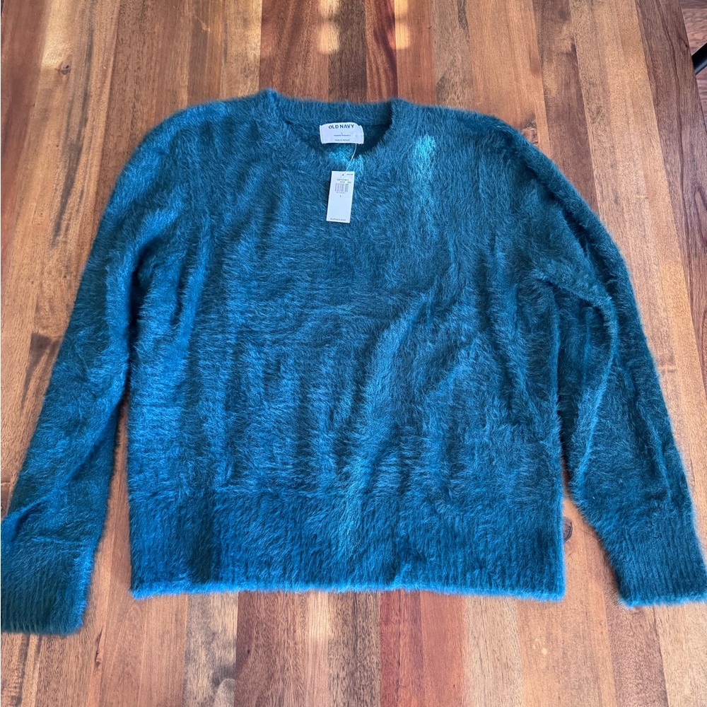 Old Navy Green Eyelash Fuzzy Sweater